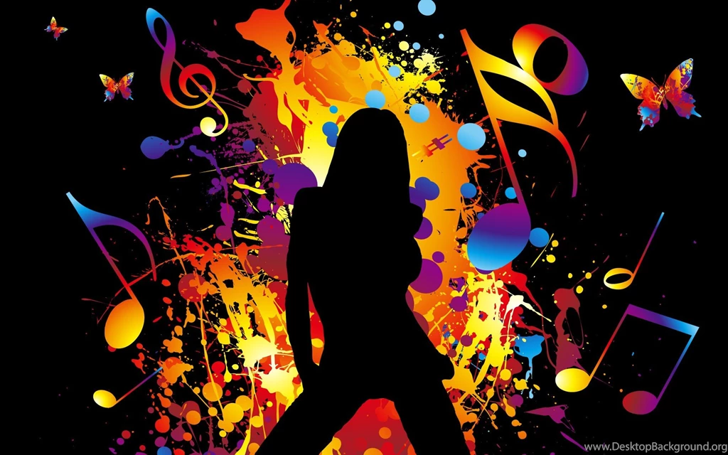 Music Girl Colorful Backgrounds New HD Wallpapers