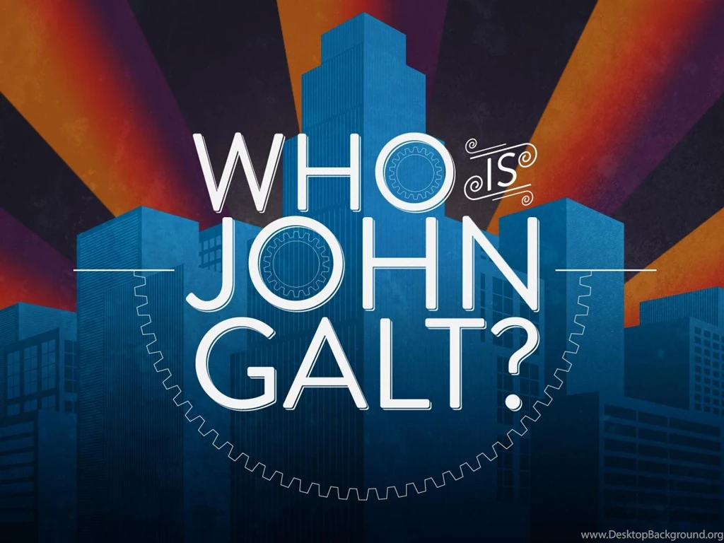 Atlas Shrugged John Galt Art Deco Sunburst Wallpapers