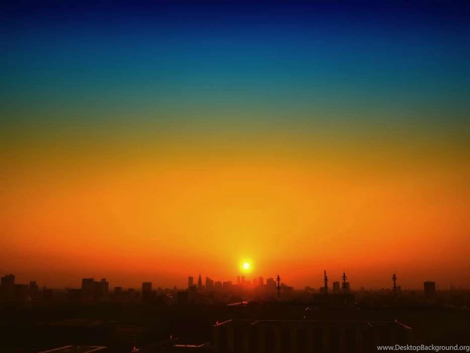 Download Mobile Wallpaper: Landscape, Cities, Sunset, Sky, Clear ...