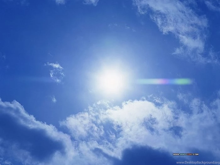 White Cloud & Blue Sky Wallcoo.net