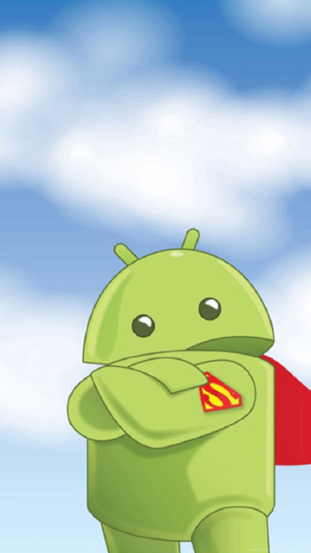 Android Robot Superman Galaxy S6 Wallpapers