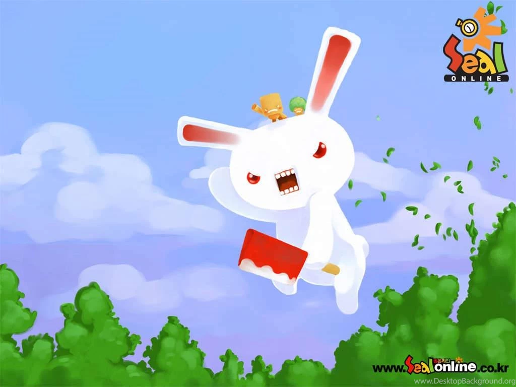 Seal Online Game Cartoon Mad Rabbit Wallpapers Seal Online Wallpapers