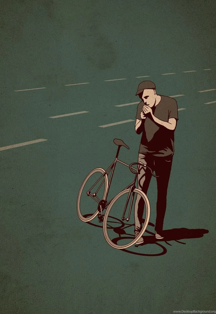 Smoking Fixie Bicycle By Adams Carvalho