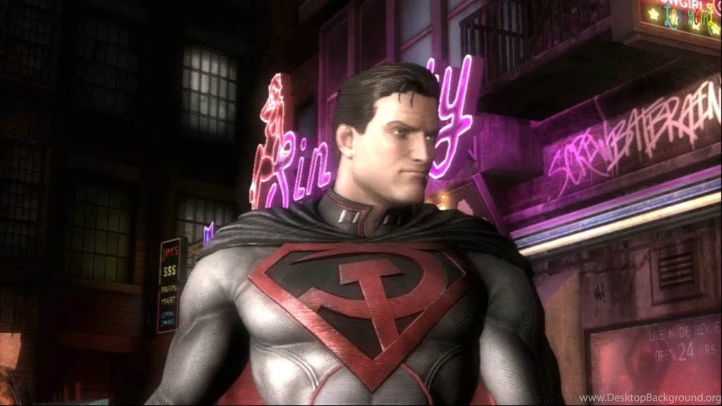 Injustice Gods Among Us Superman Red Son Costume Gameplay YouTube