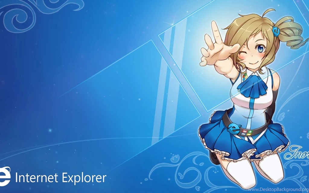IE Inori Aizawa Blue Theme Wallpaper, HD Wallpapers Downloads