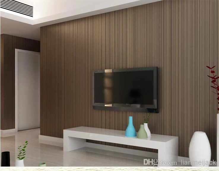 Textures Gray Wall Paper Roll Modern Room Wallpapers Brown Pvc ...