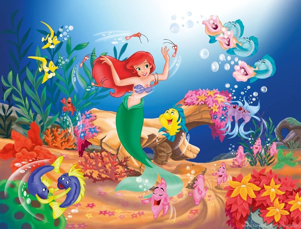 Download Beautiful Little Mermaid Cartoon Wallpapers Free By Udhao.net