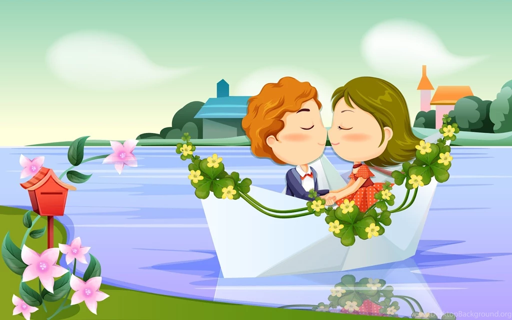 Download Romantic Cartoon Wallpapers Free By Udhao.net
