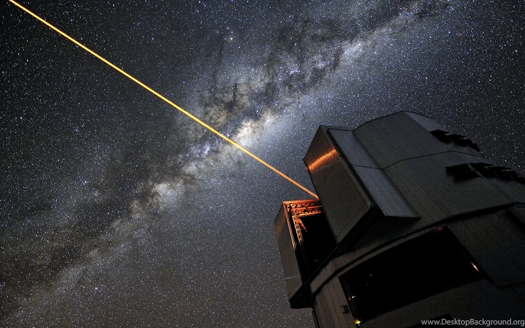 ESO's Very Large Telescope With Laser Beam Space Wallpapers