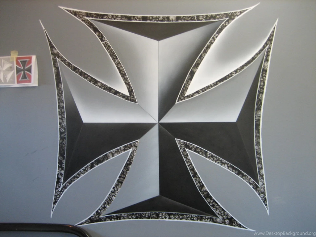 Skull Border 3D Iron Cross By Robotifux On DeviantArt