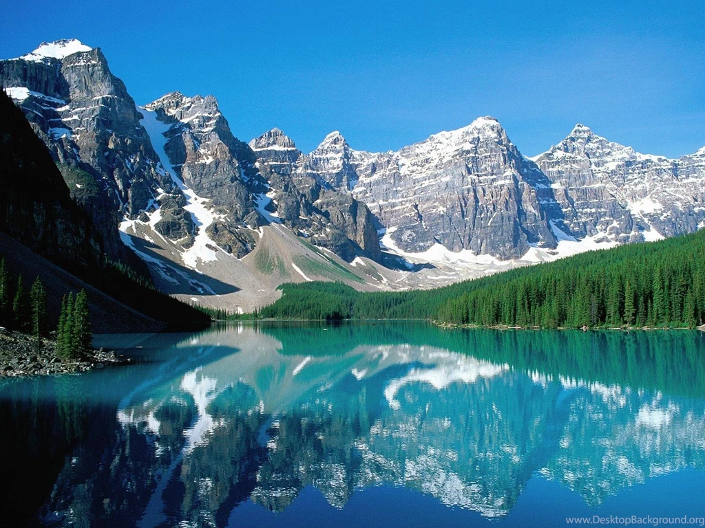 Wallpapers Alberta Banff National Park Bow Lake Canada Mountains ...