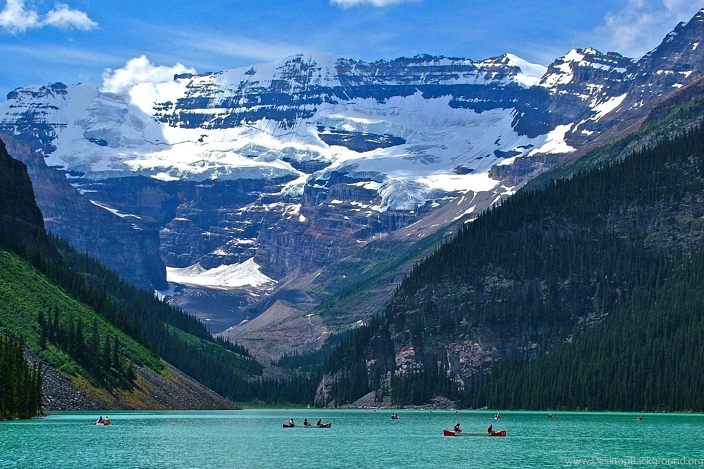 LAKE LOUISE BANFF NATIONAL PARK ALBERTA CANADA WALLPAPER ...