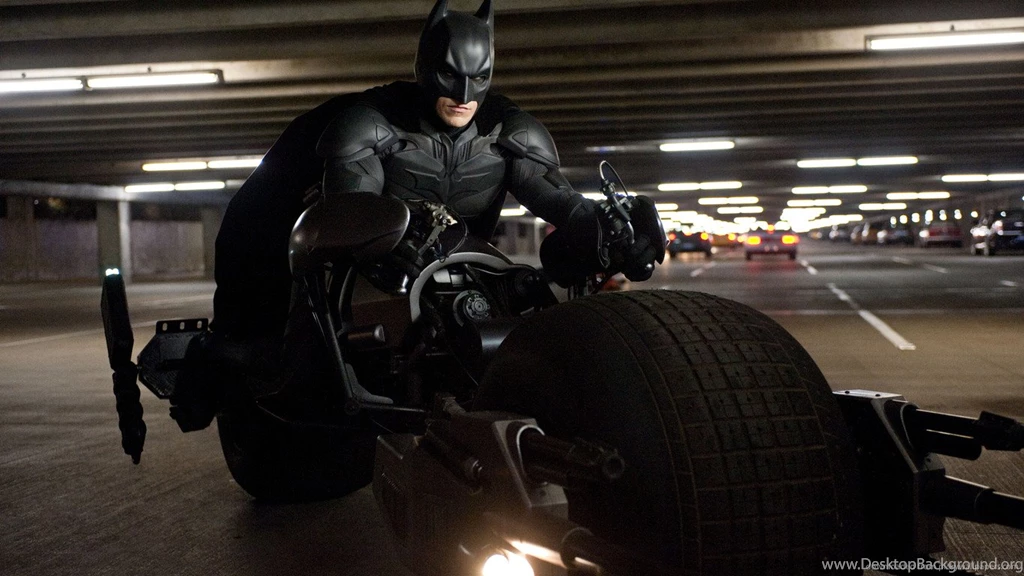 Download 1366x768 Batman On The Batpod Wallpapers