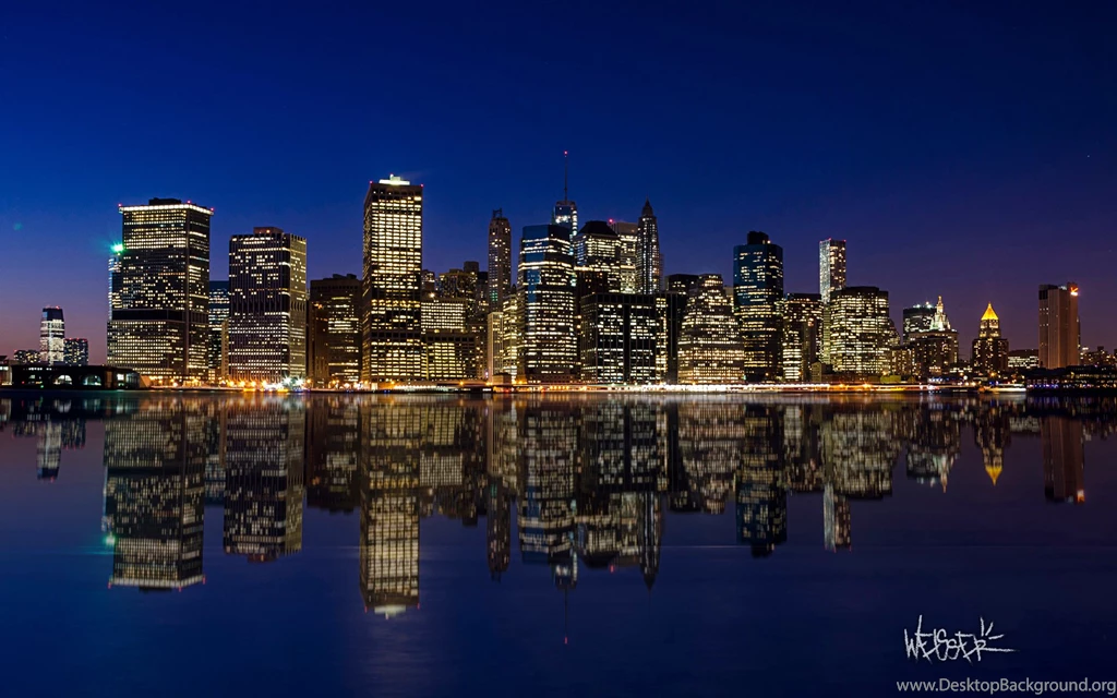 Manhattan Night Skyline Wallpapers