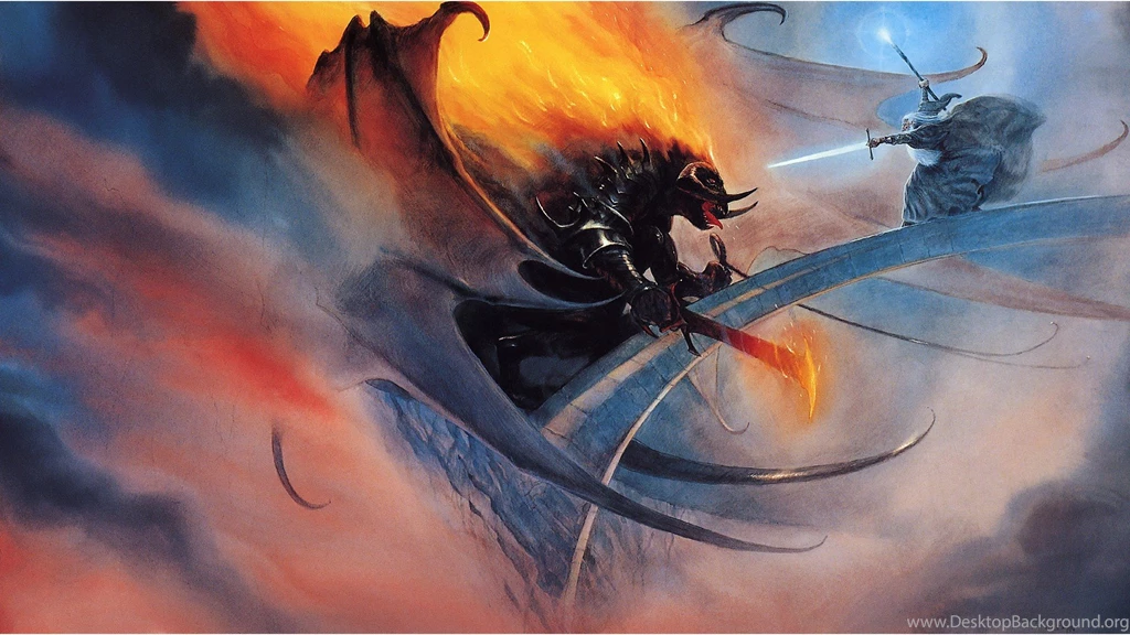 Download Desktop Wallpapers Battle Of Gandalf And The Balrog ...