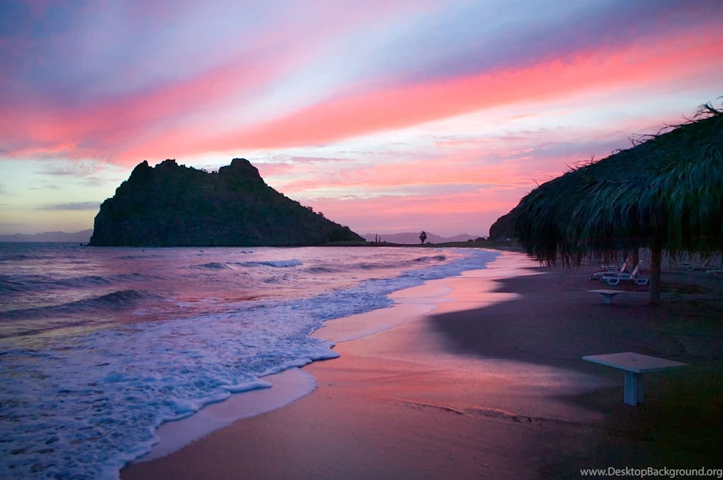 Pink Beach Sunset