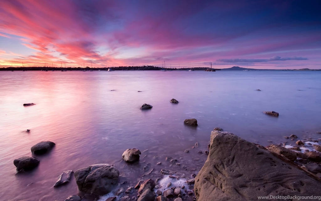 Wallpapers Pink Sunset Bay Hd 2560x1600