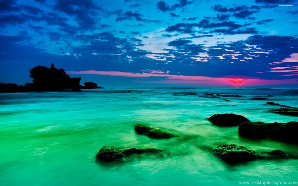 Green Sea And Pink Sunset Mixing, Cloud, Sky, Nature, 2560x1600 HD ...