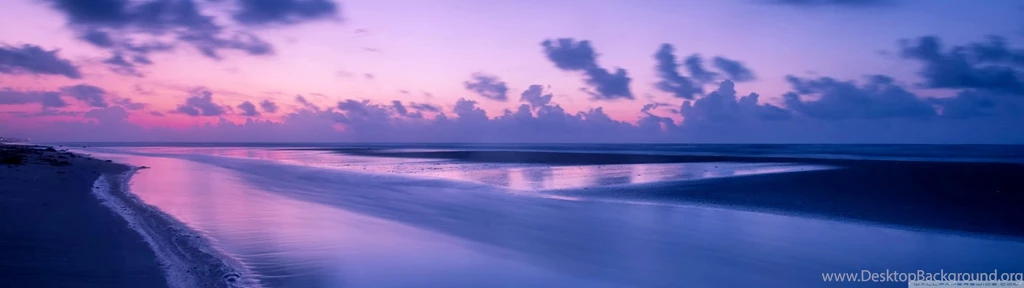 Pink Sunset Reflected In The Sea HD Desktop Wallpapers : High ...