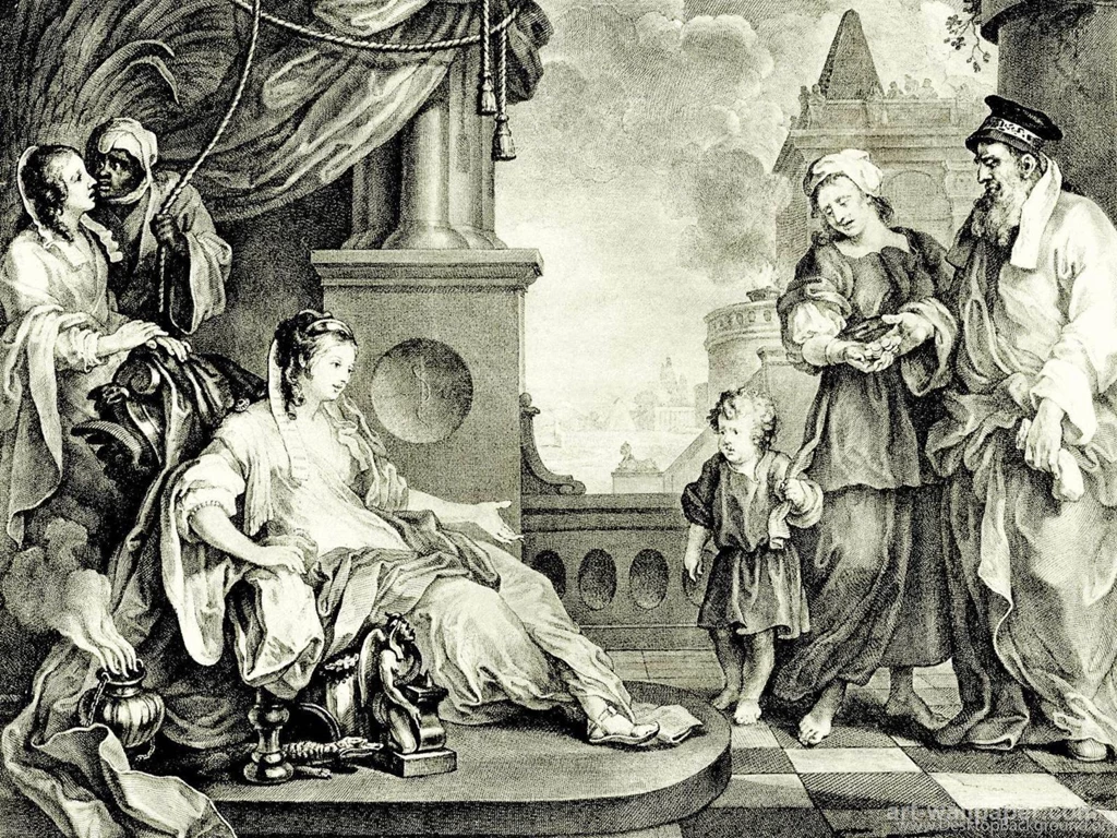 The Boy Moses Before The Daughter Of The Pharaoh , Hogarth William ...
