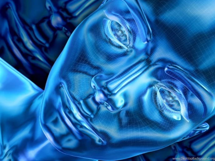 Beautiful Electric Blue Face Art Design