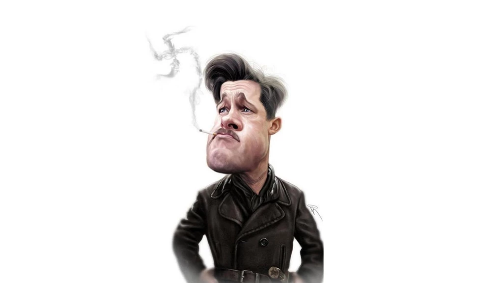 Brad Pitt Nazi Artwork Actors Inglourious Basterds Wallpapers