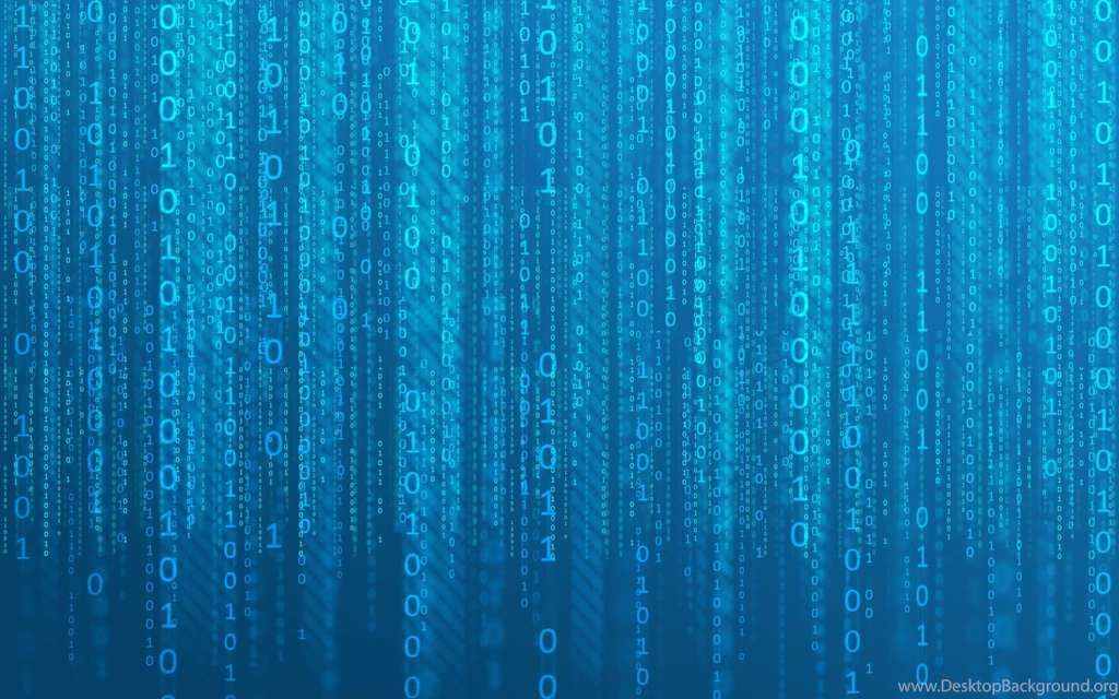 HD Backgrounds Binary Numbers 0 1 Matrix Code Blue Abstract ...