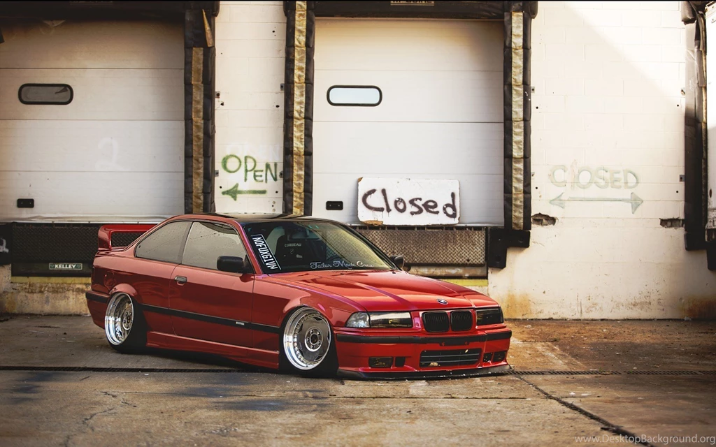 Bmw E36 Red Tuning Street Hd Wallpapers