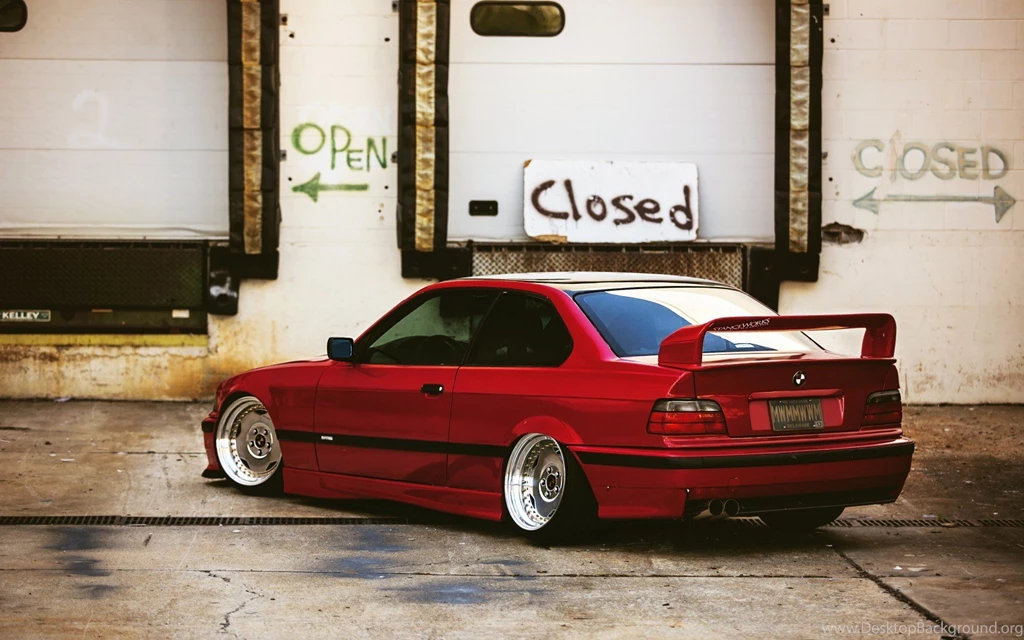 BMW E36 Red Tuning Car HD Wallpapers FreeWallsUp