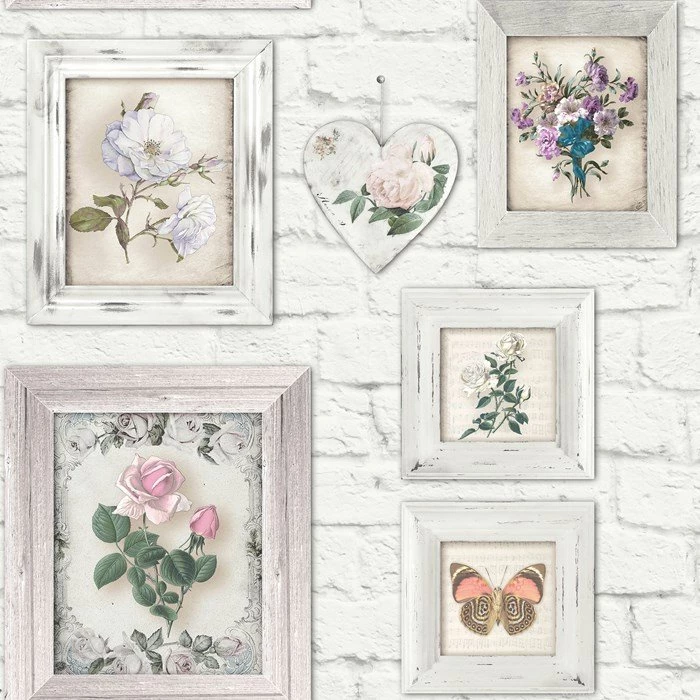 Graham & Brown Fresco Brick Floral Frames Wallpapers 51 073 ...