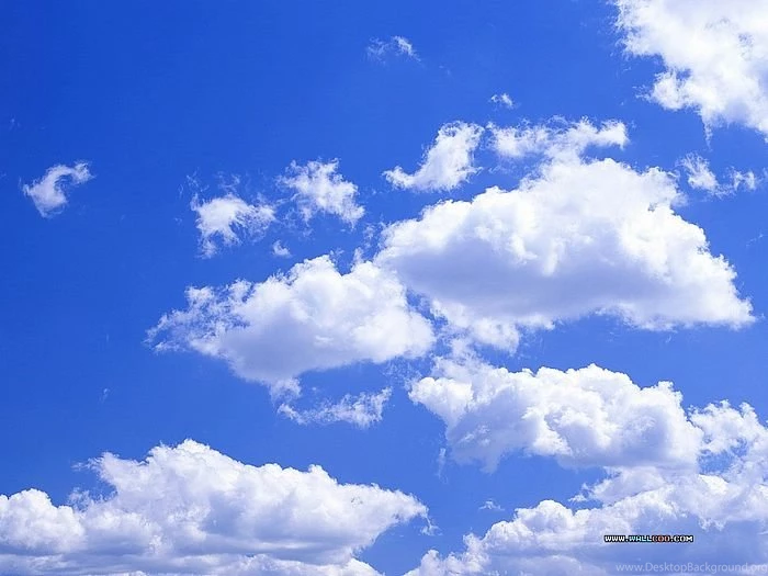 White Cloud & Blue Sky Wallcoo.net
