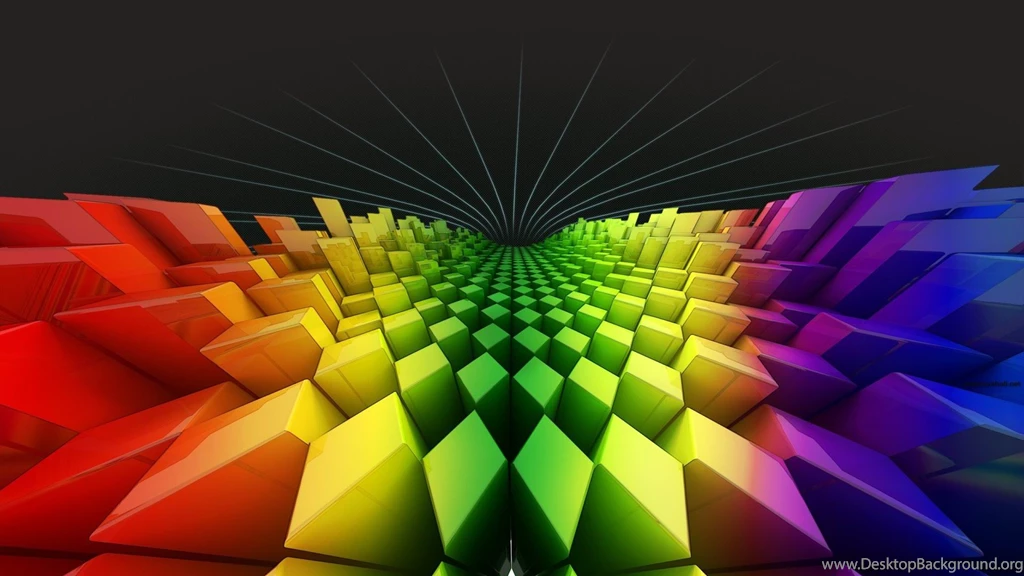 Colorful Bars, Rainbow, Square, Rhombus, 3d, 2560x1440 HD ...