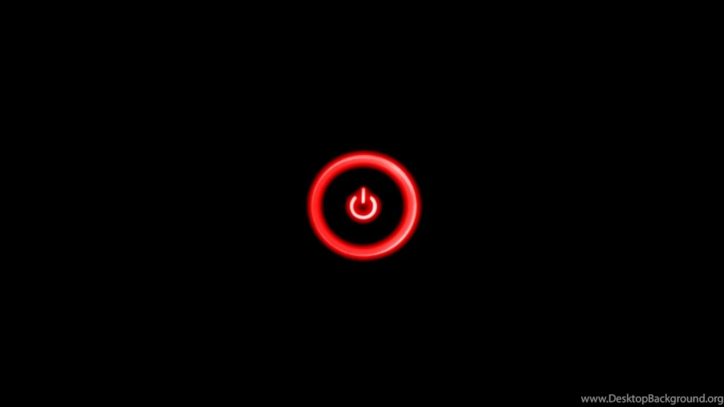 Wallpapers Power Button Minimalistic Red Technology Simple Black ...