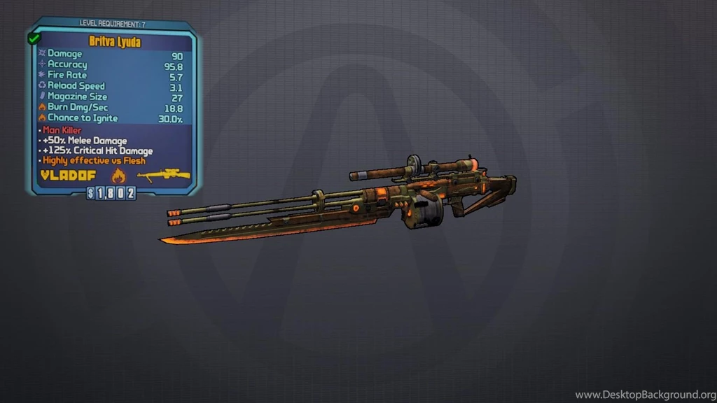 Britva Lyuda Badass Automatic Sniper Rifle (from Mad Moxxi's ...