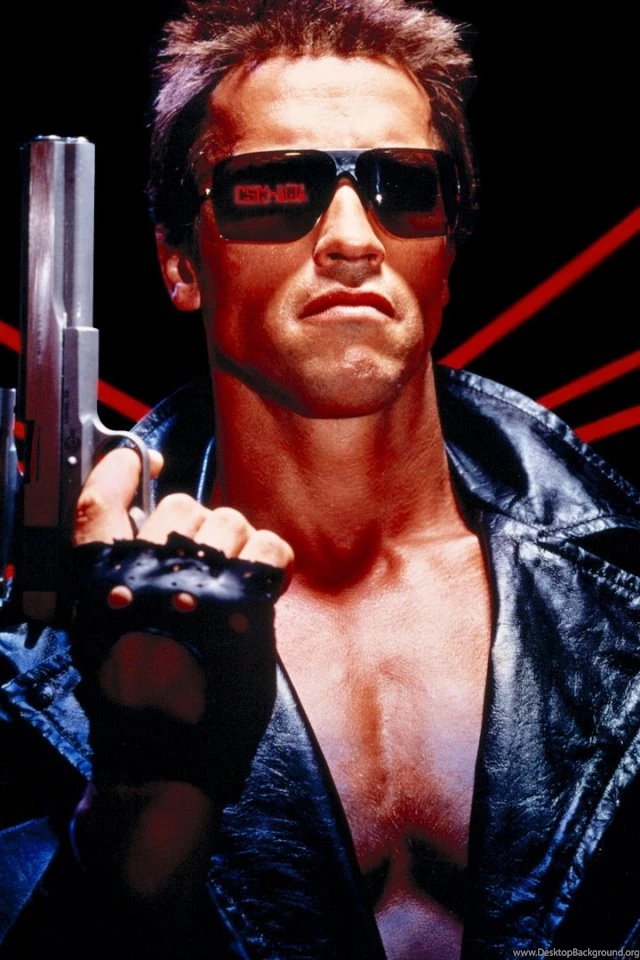 Download Wallpapers 640x960 Terminator, Arnold Schwarzenegger, Gun ...