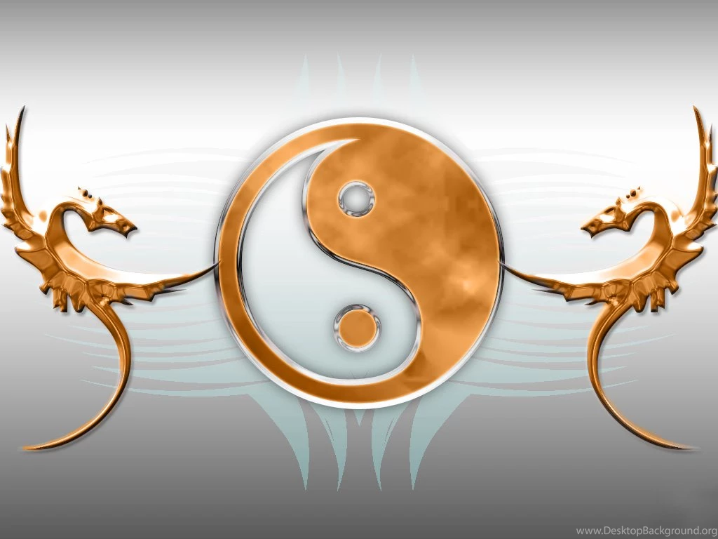 Cartoon Picture: Ying Yang Dragon Wallpapers