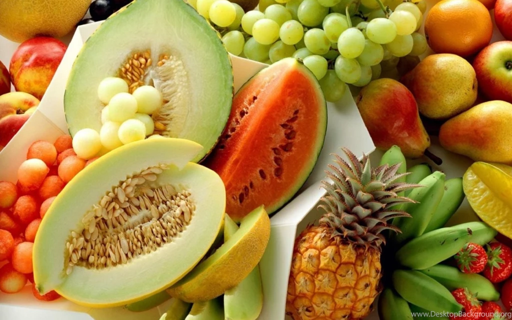 Download Wallpapers 3840x2400 Pineapple, Melon, Watermelon, Grapes ...