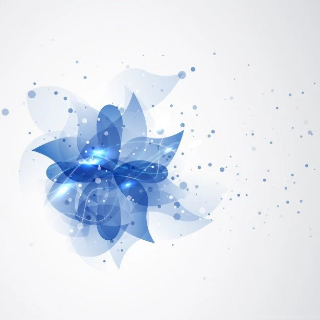 Blue Abstract Flower Backgrounds Vector