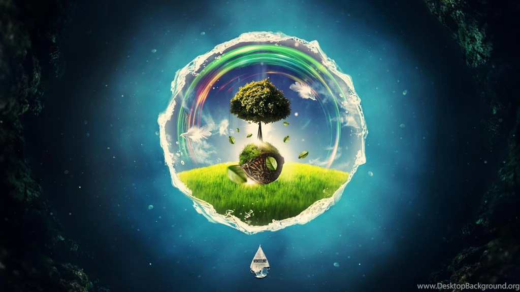 Tree In Water Drop Wallpapers