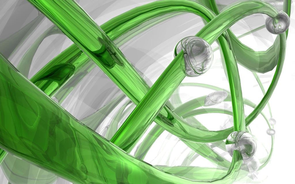 Download Wallpapers 3840x2400 3d, Spiral, Glass, Green, White Ultra ...