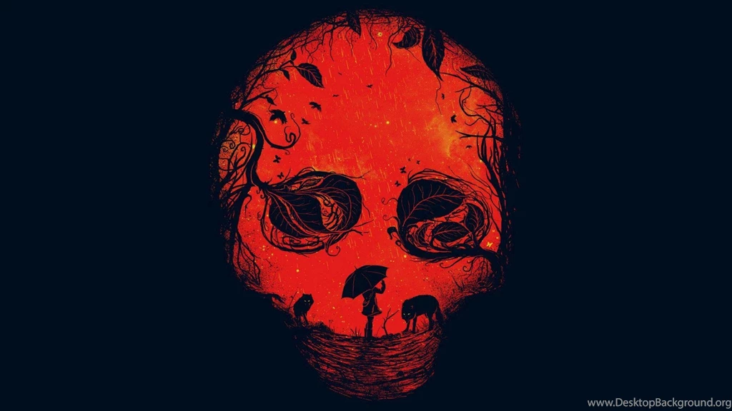 Download Skull And Roses Wallpapers HD Resolution