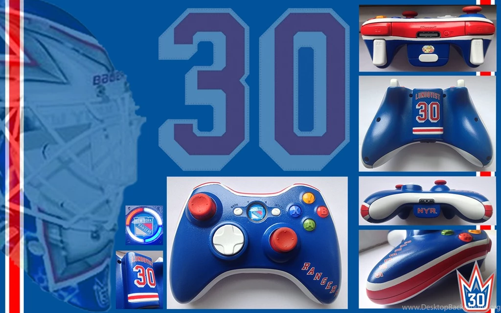 NY Rangers Henrik Lundqvist Custom X360 Controller By CARDI ology ...