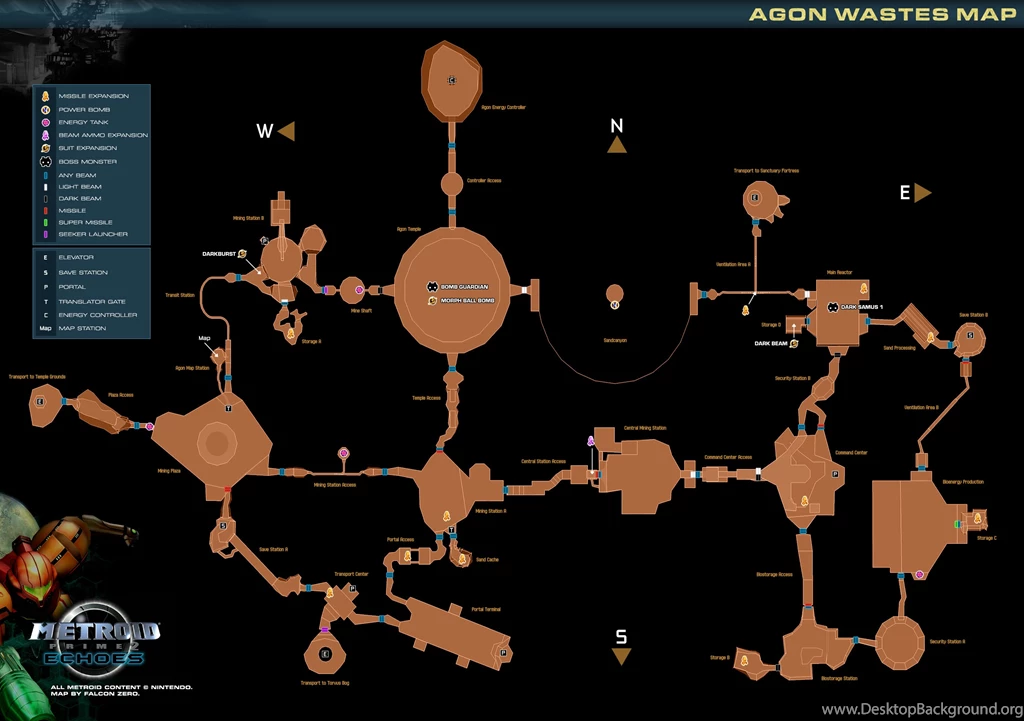 Game Maps Metroid Prime 2: Echoes (Metroid Recon)