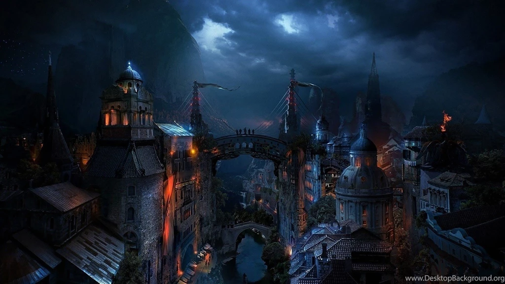 Image   Dark medieval city fantasy hd wallpaper 1920x1080 2069.jpg ...