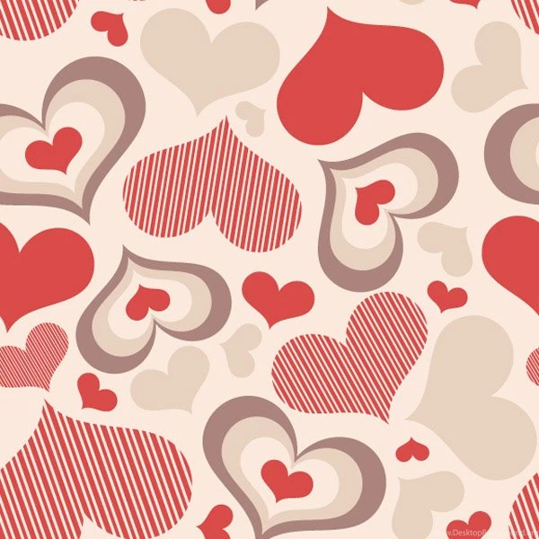 Cute Hearts Backgrounds Vector Free Vector / 4Vector