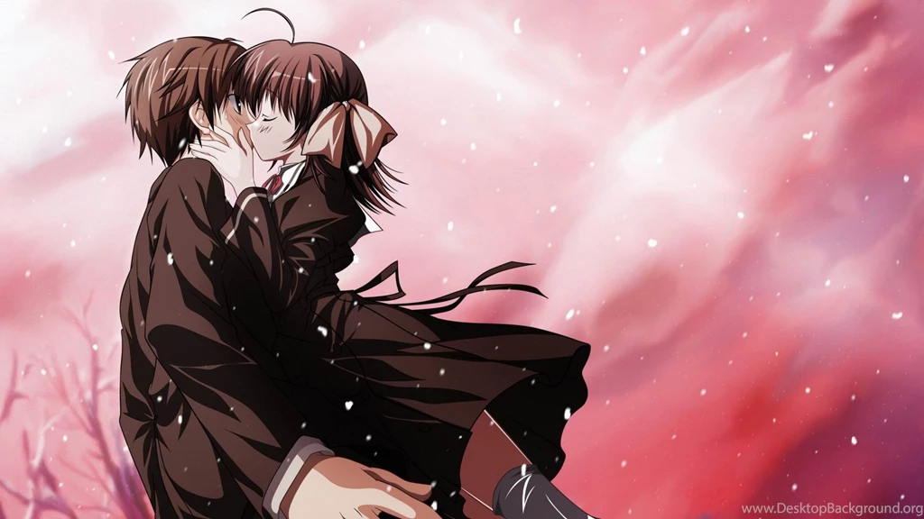 Kissing Cute Anime Couples Free Download Wallpapers