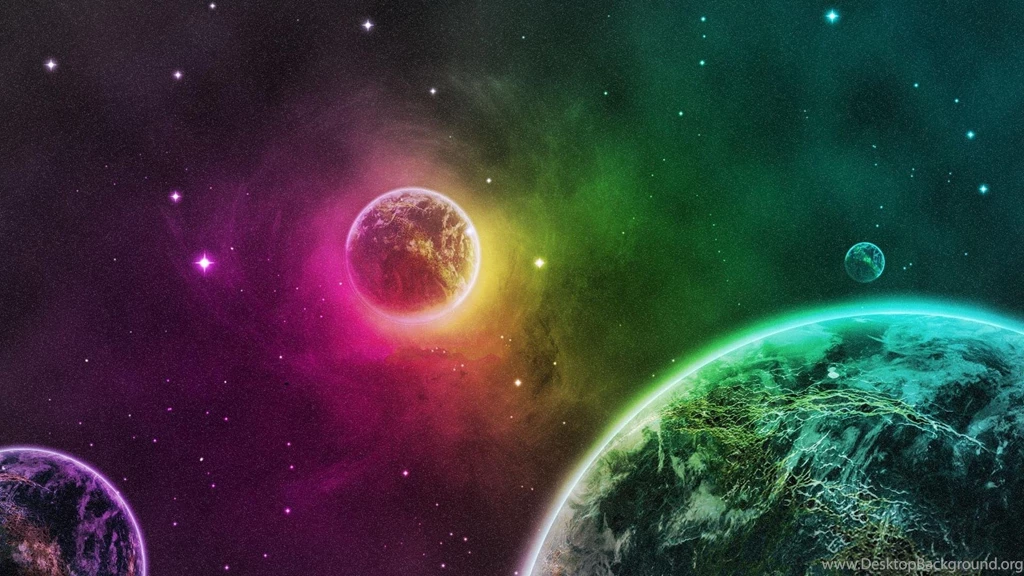 Earth Green Outer Space Planets Purple Wallpapers