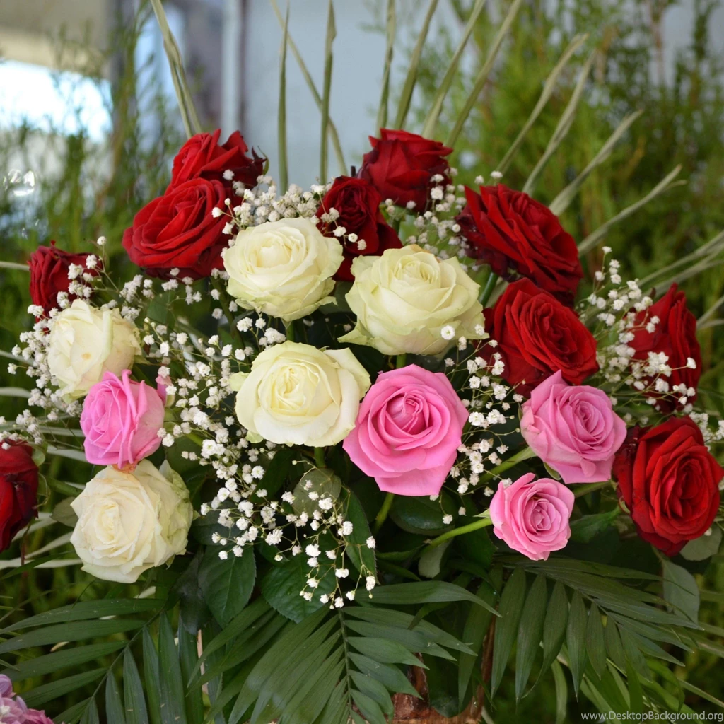 Download Wallpapers 2048x2048 Roses, Flowers, Bouquet, Decoration ...