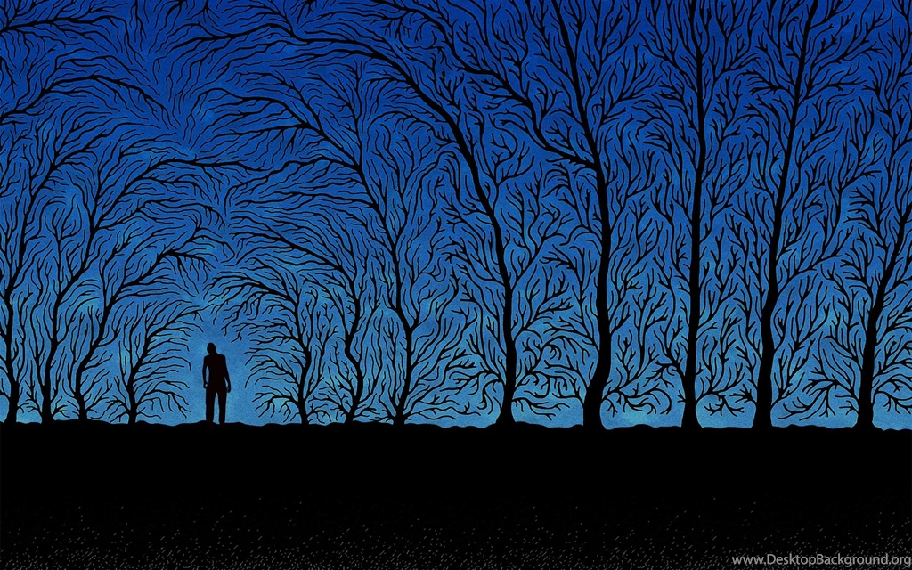 Man's Silhouette In The Rain Wallpapers