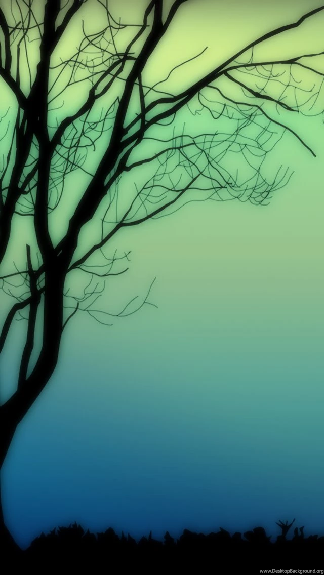 Silhouettes Tree iPhone 5s Wallpapers Download